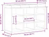 vidaXL Schoenenkast, zwart, eikenlook, 82 x 32 x 50 cm, Productafbeelding-voorbeeld 8