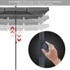 VOUNOT® Sonnenschirm für Balkon, 200 × 125 cm, Knickbarer Produktbild-Vorschau 4