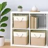 Úložný koš Relaxdays, sada 3 ks, plátno, s provazovými Náhled obrázku produktu 5