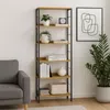 Regał na książki dąb biblioteczka do salonu 60x30x178 VR39O Podgląd zdjęcia produktu 5