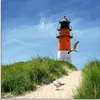 ARTland Glasbild Am Leuchtturm Größe: 50x50 cm Produktbild-Vorschau 1
