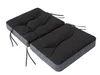 Two dark navy blue cushions with gray trim and ties, shown from a slightly elevated angle against a white background. Náhled obrázku produktu