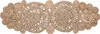 A table runner made of woven jute with circular patterns. Produktbild-Vorschau
