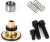A collection of mechanical parts, including a metal bushing, springs, a brass component with a rubber ring, and black bolts, arranged on a white background. Náhled obrázku produktu