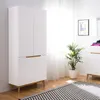 home24 Garderobenschrank - Eiche Teilmassiv Produktbild-Vorschau 2