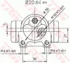 Trw Radbremszylinder Hinterachse Bwf283 Produktbild-Vorschau 2