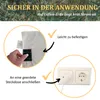 An infographic illustrating how to use a product safely, showing attachment and connection to a power source. Produktbild-Vorschau
