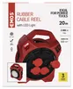 Venk. prodl. kabel na bubnu 20 m / 4 zás. / guma / 230 V / 1,5 mm2 s LED reflektorem Náhľad obrázku produktu