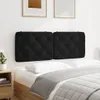 The Living Store Kopfteil-Kissen Schwarz 120 cm Samt Produktbild-Vorschau 5