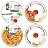 4er Set Pizzateller Tomate | Weiß mit Nachbildung Grün & Produktbild-Vorschau 2