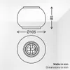 Briloner bureaulamp, keramieken voet Ø10x8 cm, E27 fitting, Productafbeelding-voorbeeld 10