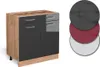 Meuble cuisine Vicco R-Line Anthracite Haute brillance 80cm Voir les images du produit 5