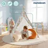 Tente tipi Mamabrum pour enfants avec tapis, coussins et Voir les images du produit 4