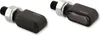 Two black motorcycle turn signals with silver mounting hardware are shown against a white background. Podgląd zdjęcia produktu