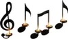 INF 4er Set Musiknoten Wandkerzenhalter - Eisen Produktbild-Vorschau 1