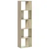 A tall, narrow bookshelf with five open shelves, presented against a white background. Náhľad obrázku produktu