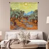 MuchoWow® Wandteppich Wandbehang Olivenbäume mit gelbem Produktbild-Vorschau 5