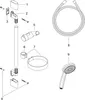 Hansgrohe Brausenset Croma 100 1jet / Unica C 900mm Chrom Produktbild-Vorschau 3