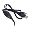 A black audio cable with a USB connector and a 3.5mm jack, featuring a volume control. Anteprima dell’immagine prodotto