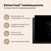 KitchenYeah© Herdabdeckplatte Leopard - Augen - Schwarz , Produktbild-Vorschau 6
