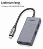 Hub USB-C Rapoo "UCH-4013" da USB-C a USB-A e USB-C, grigio Anteprima dell’immagine prodotto 6