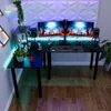 SyberDesk Gaming Pro LED rohový stôl 197 x 132 cm s LED Náhľad obrázku produktu 2