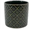 Ceramiczna doniczka ciemnozielona 16 cm Podgląd zdjęcia produktu 2