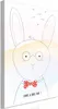 Italienischer Leinwand Leinwandbild - Greetings from Rabbit Produktbild-Vorschau 1