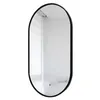 An oval mirror with a black frame against a white background. Náhled obrázku produktu