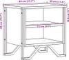 vidaXL Nachttisch Schwarz 2 Stk. 40x30x40 cm Holzwerkstoff Produktbild-Vorschau 8
