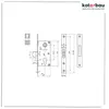 KOTARBAU® Hakenschloss Schiebetore Einsteckschloss 72/40 Produktbild-Vorschau 8