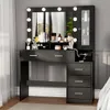 Coiffeuse-table de chevet avec prises électriques, 101 x 40 Voir les images du produit 2