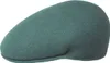 Kangol Flat Cap Schiebermütze 504 aus reiner Wolle in blau