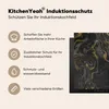 KitchenYeah© Herdabdeckplatte Marmor - Textur - Grau - Gold Produktbild-Vorschau 6