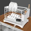 2-poziomowy ociekacz do naczyń, ociekacz do naczyń z tacą Podgląd zdjęcia produktu 1