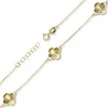 Armband Armkette mit 3 Kleeblatt-Blumen aus 585 Gold Produktbild-Vorschau 1