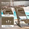 SoBuy OGS28-BR Chaise longue de jardin résistante aux Voir les images du produit 8