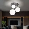 Deckenlampe, Kugel Design, Glas satiniert, D 46,5 cm Produktbild-Vorschau 4