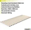 Rozkládací rošt 100 x 200 cm s pružnými lamelami vyrobenými Náhled obrázku produktu 3