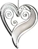 formano Fensterdeko Hänger Weiß / Silber hängend Herz 52 cm Produktbild-Vorschau 1