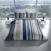 Mikrofaser Bettwäsche-Set 135x200 cm 80x80 cm Blau Beige Produktbild-Vorschau 3