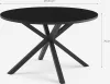 Tavolo 120 cm nero rotondo con gambe incrociate per cucina Anteprima dell’immagine prodotto 5
