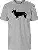 Huuraa Herren T-Shirt Dackel Silhouette 3XL Sport Grey Bio Produktbild-Vorschau 2