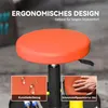 HOMCOM Taboret warsztatowy z kółkami Regulowana wysokość Podgląd zdjęcia produktu 6