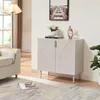 Kredens 'Starvili' z 2 drzwiami 75 x 76 x 38 cm Beżowy Podgląd zdjęcia produktu 1