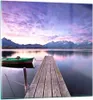 Bilder auf glas - See Berge Wasser - 70x70cm - Glasbilder - Produktbild-Vorschau 1