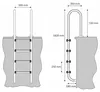 Zelsius Edelstahl Poolleiter mit 4 Stufen, 50 x 35 x 182 Produktbild-Vorschau 3