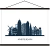MuchoWow® Textilposter Skyline - Illustration - Amsterdam Produktbild-Vorschau 1