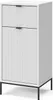 A white cabinet with fluted doors and drawers on black legs. Náhled obrázku produktu