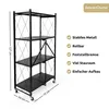 deluxe4home® Klappbares Regal mit Rollen Schwarz I 4 Produktbild-Vorschau 6